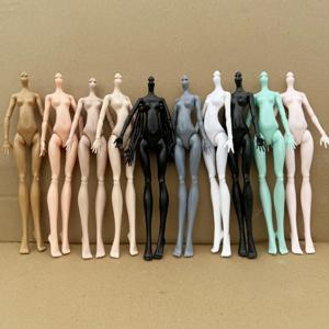 멀티 조인트 가동 인형 바디 23cm 몬스터 바디 블랙 화이트 베이지 핑크 일반 피부톤 DIY 인형 헤드 메이크업 포함