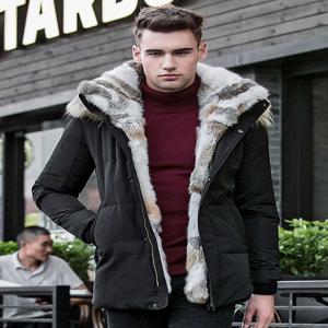 남성용 중간 길이 다운 재킷 겨울 파카 코트 지퍼 장식 오리털 충전 방풍 방수 아웃도어 스포츠웨어