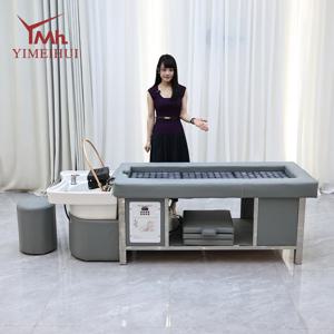 맞춤형 세면 헤드 스파 침대 뜸 샴푸 침대 전기 헤어 살롱 스파 헤드 침대 스티머 포함