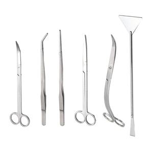 수족관 가위 도구 물고기 탱크 족집게 식물 웨이브 가위 잔디 스테인레스 청소 도구 보관 홀더 수족관 액세서리