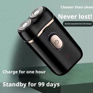 남성용 면도기 USB 충전식 휴대용 전기 면도기 방수 미니 여행용 회전식 면도기