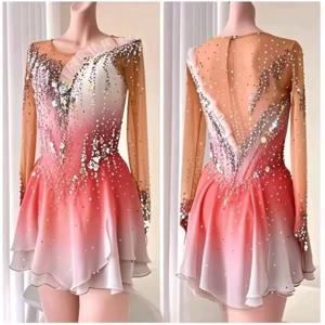 여성 피겨 스케이팅 드레스 아이스 스케이팅 대회 의상 성인 및 주니어용 소녀 스케이팅 드레스