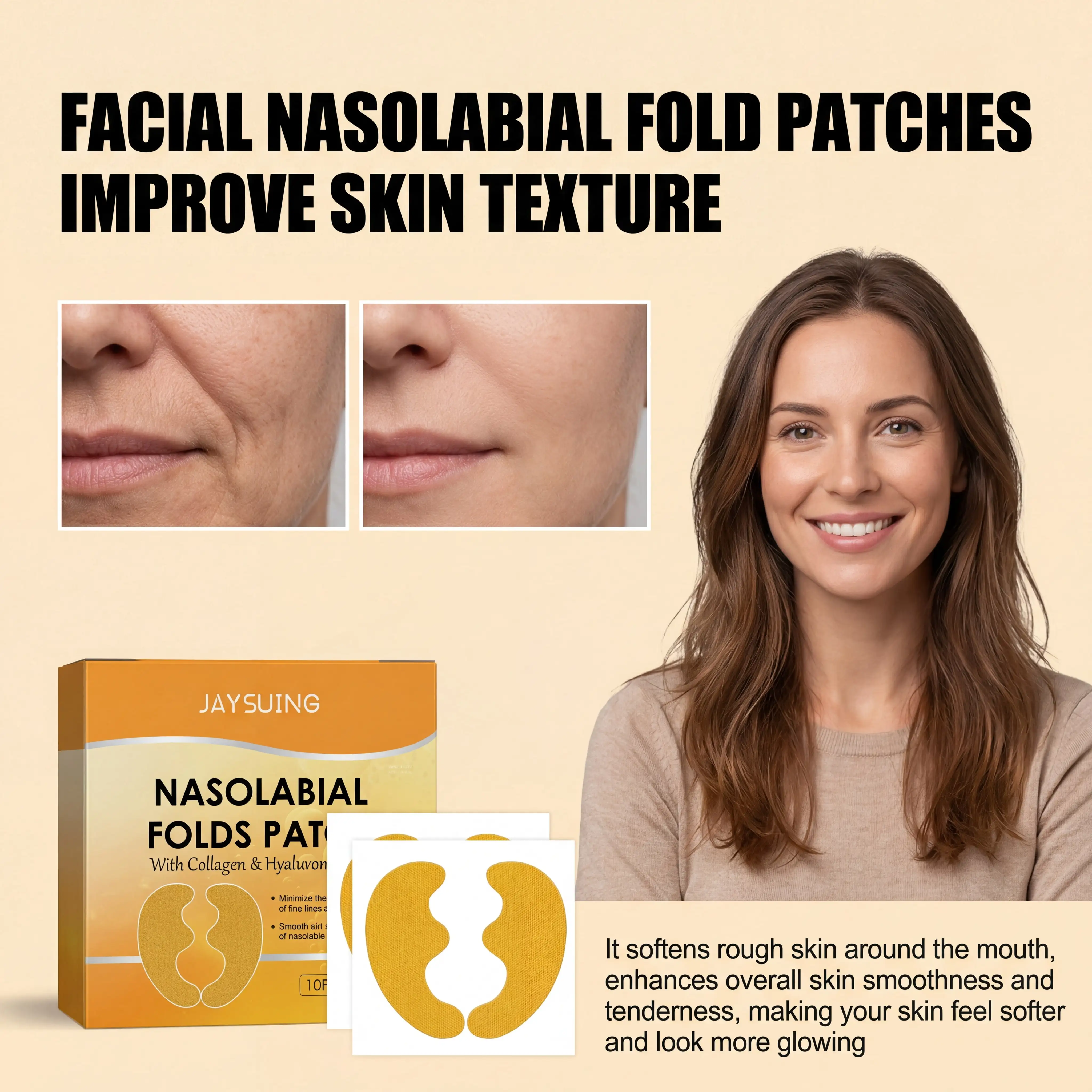 Jasuing 퍼밍 및 주름 라이트닝 스티커 모이스춰 라이징 안티 링클 에이징 퍼밍 스킨 케어 리프레싱 오일 컨트롤 뷰티