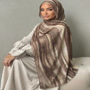 여성용 빅사이즈 무지 코튼 레이온 주름 히잡 스카프 여성용 고품질 랩 및 숄 무슬림 헤드밴드 이슬람 터번