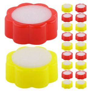 20Pcs 매화 꽃 손가락 끝 보습제 스폰지 현금 계산 보습제 컵 사무실 데스크탑 문서 처리 스폰지