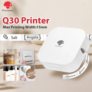 Phomemo Q30 Bluetooth 열전사 라벨 프린터, 날짜/DIY 라벨용 포켓 스티커 메이커, iOS Android 무선 프린터, 멀티 용지