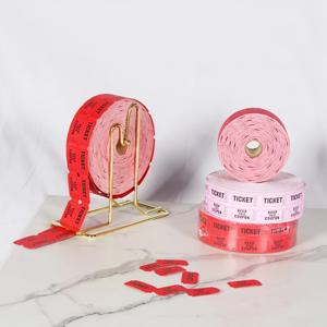 이벤트, 카니발, 경품, 음료 등을 위한 단일 롤 추첨 티켓 1,000장, 다양한 색상 6개 F19E