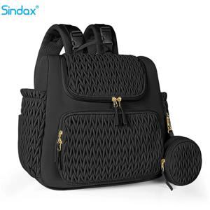 아기 유모차 정리함 배낭 엄마 기저귀 가방, 대용량 야외 여행 출산 가방, 절연 포켓 교체 패드 포함