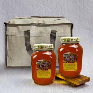 [더조은] 소백산 국내산 벌꿀 (잡화향) 2.4kg+2.4kg (부직포 선물포장)