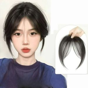 여성용 합성 섬유 푹신한 초경량 앞머리 클로저는 머리 볼륨을 증가시킵니다. 보이지 않고 흔적이 남지 않는 헤어 피스 4가지 색상