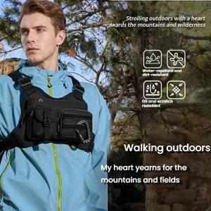 야외 전술 조끼 다기능 방수 내마모성 조끼 백팩 남성용 전술 가슴 가방 (사냥용)