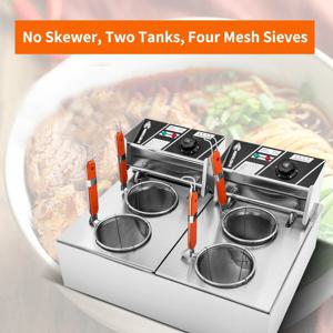 5KW 상업용 전기 국수 조리기 더블 팟 면 요리기 멀티 링 히팅 말라탕 라면 만두 레스토랑용