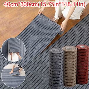40 cm × 3 m DIY 단색 줄무늬 주방 도어매트, 바닥 매트, 실내 장식, 미끄럼 방지 러그, 홈 장식, 복도 러그