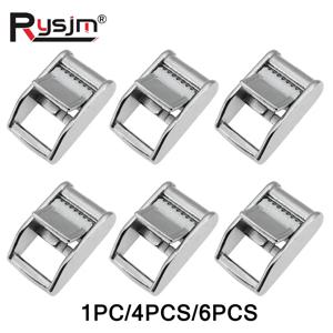 4개/6개/8개입 25MM 실버 메탈 캠 버클 래칫 화물 고정용 야외 스포츠 나일론 웨빙 루프 마운트 러기지 카고