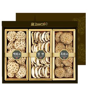 자연식탁 국내산 참나무 건 표고버섯 선물세트[웰빙2호) (백화고/흑화고/절편)