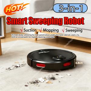3-in-1 완전 자동 스위퍼 흡입 물걸레 청소기 USB 충전 지능형 주방 가정용 청소 로봇 2026년 신제품