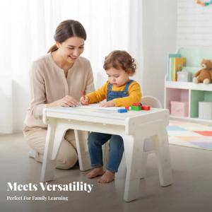 빌딩 블록 놀이 책상 높이 조절 가능 양면 활동 스테이션 모서리가 둥근 디자인 유치원생을 위한 청소가 용이함