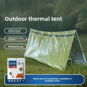 내구성 있는 비상 텐트, 두꺼운 보온 및 방한 기능, 따뜻한 캠핑 야외용 소형 휴대용 비상 텐트