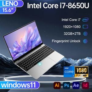 새로운 15.6인치 노트북 인텔 코어 i7-8650U 32GB 2TB 게이밍 컴퓨터 PC 윈도우11 게이머 오피스 울트라 슬림 노트북 1920*1080