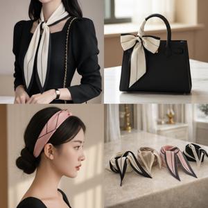 라인배색 방도 스카프 여성 포인트