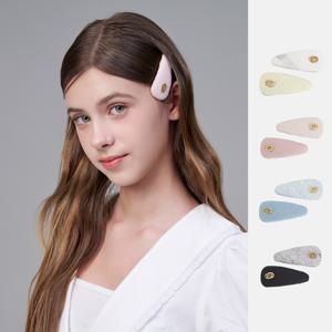 린넨 로고 자카드 똑딱핀SET 클라인 (4 colors)