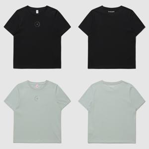 르꼬끄 여성 애슬레저 레귤러핏 면 티셔츠 QQ322ORS81