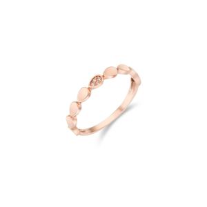 14K 핑크 골드 리플 오브 러브 반지 TRTK4P01463M