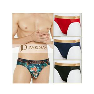 [하프클럽] 명품속옷 제임스딘  표범 폴리스판 아웃밴드 삼각팬티 4종세트