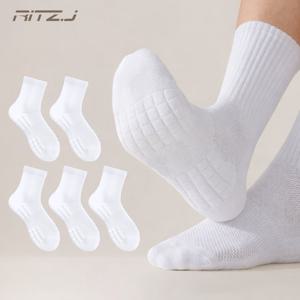 리츠제이 스포츠 발바닥 두꺼운 쿠션 중목 양말 5켤레 세트
