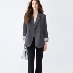 2530615 - 클래식 레이스 더블자켓 기본자켓 여성정장 여자코트 여성코트 반코트 가을자켓 여성자켓 간절기자켓