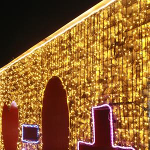 1000구 녹색선 LED 지니전구/100M 점멸 웜색 트리전구