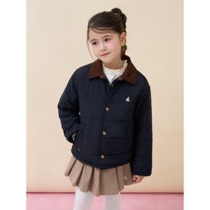 키즈 [택가 149,000] 클래식 재킷형 패딩 점퍼 - 네이비 (BI6138U02R)