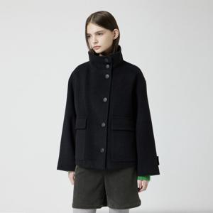 [씨씨콜렉트] 체크 하이넥 숏 코트 C254MSG001