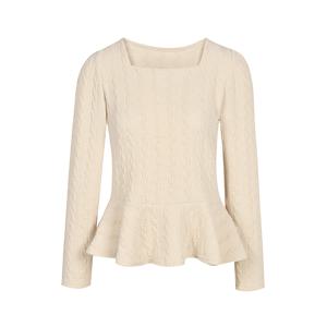 [정가119000원][JJ 지고트]케이블짜임 벨벳 블라우스GRCN0BL311