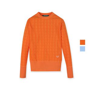 맥케이슨 여성 SS 3CON 패턴 프린터 니트 풀오버 긴팔 티셔츠 MBW1ST201