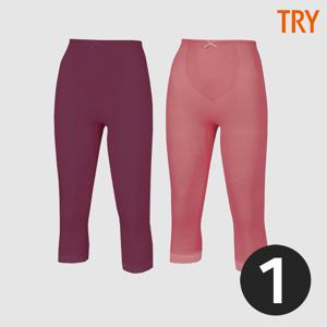 여성 8부 내복바지 면100 순면 40수 동내의 보온 겨울 하의 레이스