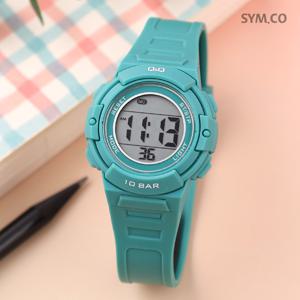 큐앤큐 G32A-003VY 캐쥬얼디지털 민트 어린이 방수 아동 우레탄 시계 d