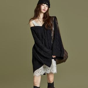 D5382 레이스 미니 원피스/W