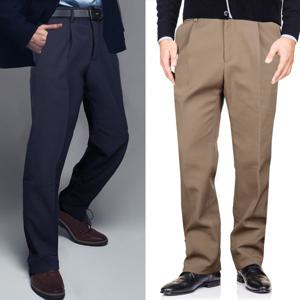 [하프클럽] LIO히든밴딩 원턱 기모정장바지 남성겨울 본딩 작업복