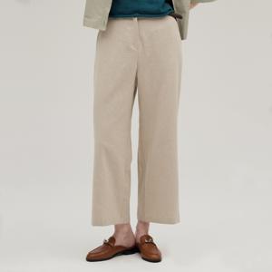 [신비][최초가189,000]바이오 린넨 와이드 밴딩 팬츠_SVPT240503