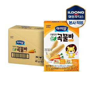 아이얌 구워만든 순곡물바 당근 40g 6개