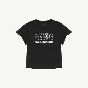 25SS MM6 마르지엘라 X 살로몬 반팔 티셔츠 블랙 남성 SH0GC0051M20101900