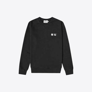 MUST IT_메종키츠네 남성 모노크롬 더블폭스헤드 크루넥 맨투맨 핑크카키블랙 JM00330KM0001 P199