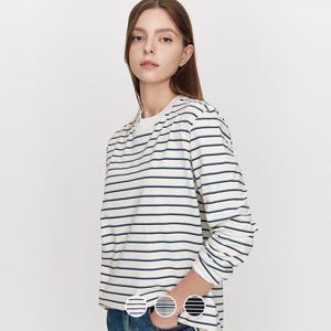 325909  여 멀티 스트라이프 긴팔티