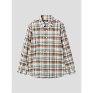 여름 긴팔 체크 셔츠  오렌지 (GC5364M138)