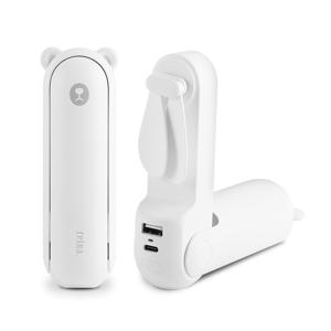 곰돌이 3 in 1 무선 핸디 USB 선풍기 4800mAh 배터리, 손전등 RF-W1004