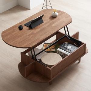 뉴테라 원목 리프트UP↑↑ 거실 테이블 1200 고급형 쇼파테이블 국내제작 E0등급자재