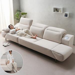 아르마 4인용 회전 팔걸이 확장형 소파베드 고급형 원단 기능성 4인쇼파 [쿠션3개 이벤트]