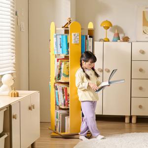 모모 4단 높은 키즈 회전책장