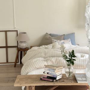 알러지케어 모달100% 스트라이프 차렵이불 6온스 SS Q K